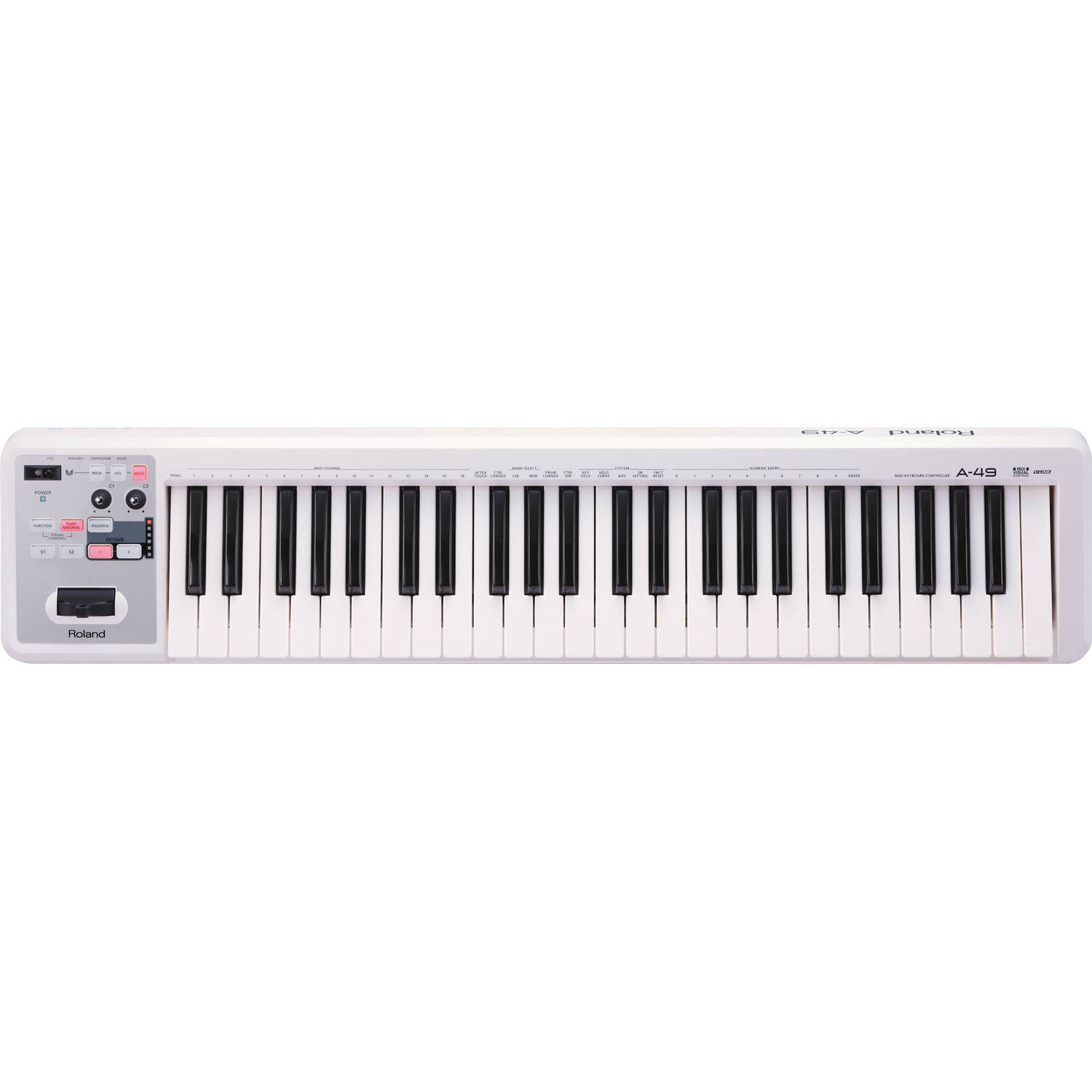 Roland A49 *ของแท้รับประกันศูนย์* มิดิคีย์บอร์ดคอนโทรลเลอร์ 49 คีย์, ฟังก์ชั่น D-Beam Controller, ฟรีซอฟต์แวร์ Cakewalk, Sonar LE