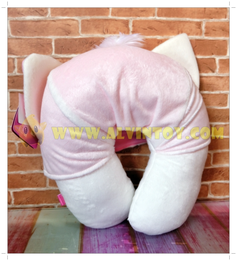 หมอนรองคอตัวยูลายแมวมารีมีฮู้ด