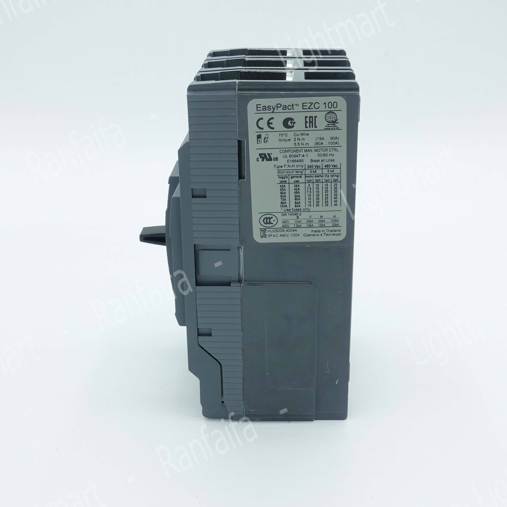 เมนเบรกเกอร์ 3P EZC100F (10kA) Schneider