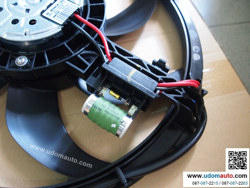 พัดลมไฟฟ้า MINI R56-R58 มีรีซิสแต้น / Cooling Fan Assembly #2752632