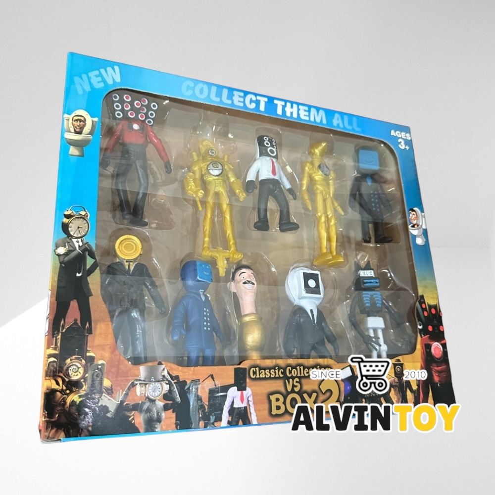 โมเดล Skibidi Toilet สคิบิดี้ ทอยเลต ชุด 10 ตัว