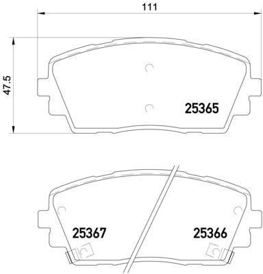 ผ้าดิสเบรค-หน้า KIA PICANTO 1.2 (รุ่น2) / พิคันโต