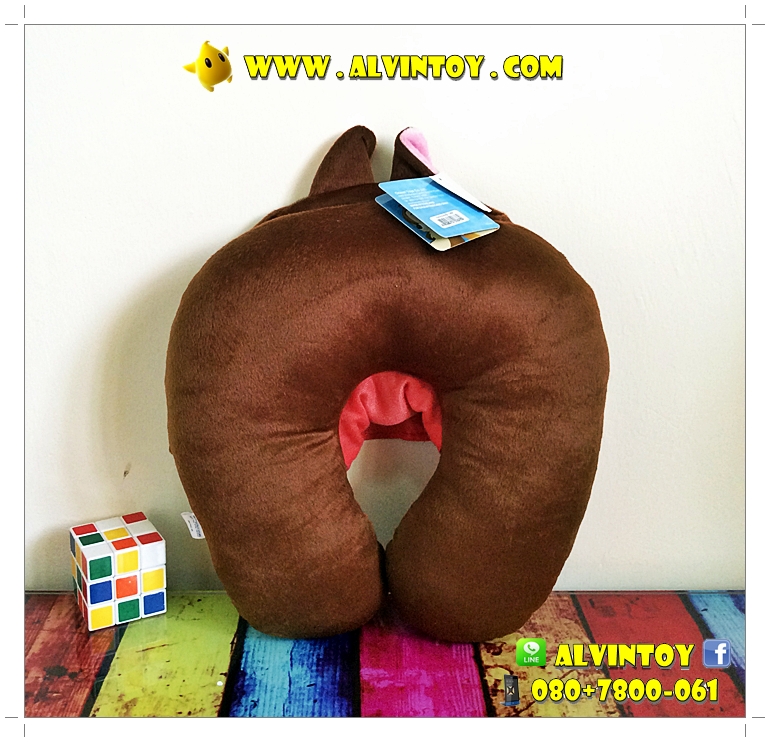 หมอนรองคอลกระรอก Chip - ชิพ มีฮู้ด