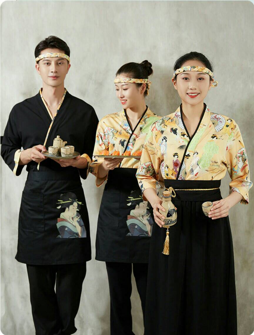 เสื้อซูชิ ชุดฟอร์มพนักงานร้านอาหารญี่ปุ่น เกาหลี