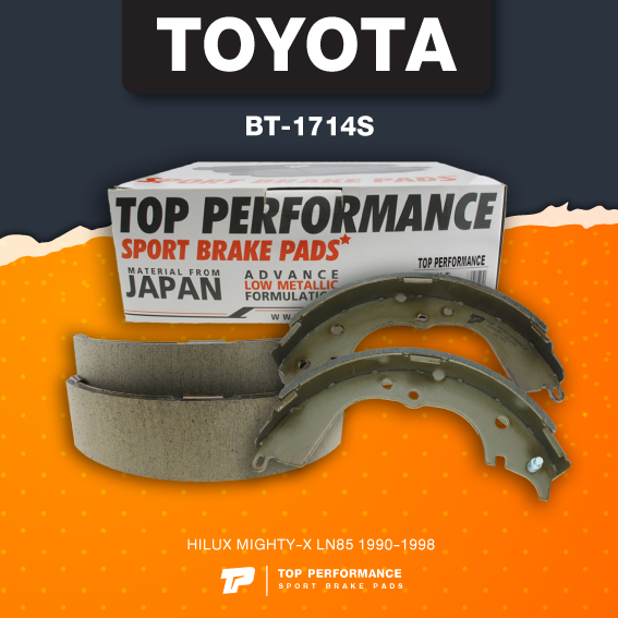 (ประกัน 3 เดือน) ก้ามเบรคหลัง TOYOTA HILUX MIGHTY X LN85 - TOP PERFORMANCE JAPAN - BT1714S - ดรัมเบรค โตโยต้า ไฮลักซ์ ไมตี้เอ็กซ์