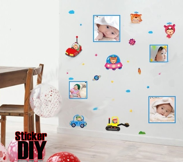 Transparent wall sticker สติ๊กเกอร์ติดผนัง กรอบรูป Doll paradise (Freesize)