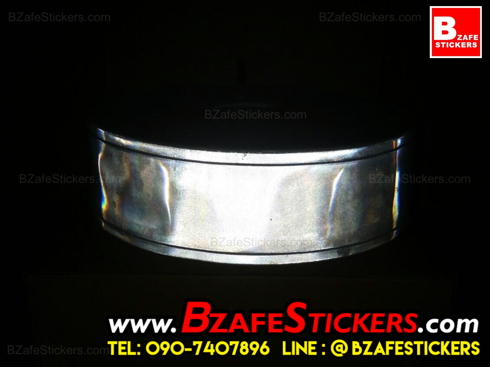 แถบสะท้อนแสง PVC แถบสะท้อนแสงติดเสื้อ กว้าง 2 นิ้ว x ยาว 50 ม.