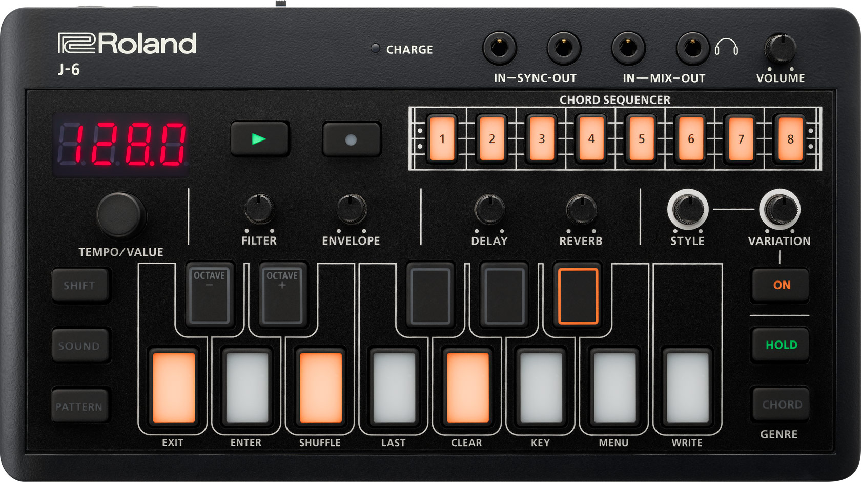 Roland AIRA Compact J-6 Chord Synthesizer *ของแท้รับประกันศูนย์* Portable Song Creation Machine ฟรี!! สาย USB Cable