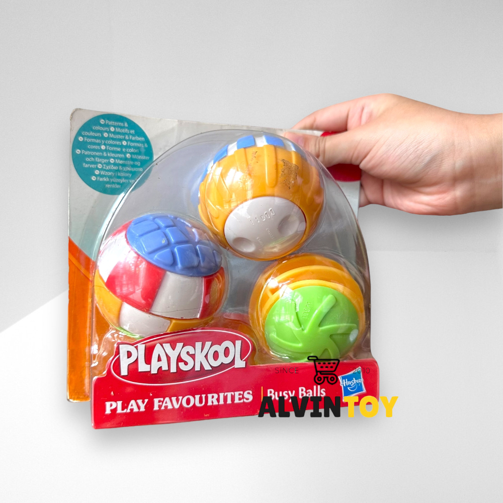 ของเล่นเด็ก ลูกบอล playskool play ชุดของเล่นลูกบอลฝึกประสาทสัมผัส บอลชวนคลานมีกระดิ่ง เขย่ามือ มีเสียงกุ๊งกิ๊งๆ