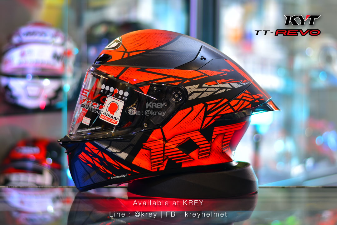 KYT model TT REVO Combustion Red Matt
