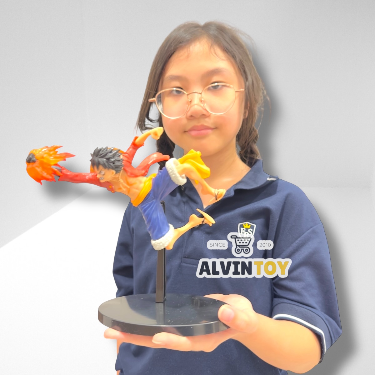 โมเดล Luffy - ลูฟี่ หมัดเพลิงฮาคิ พร้อมฐาน พร้อมกล่อง Figures One Piece