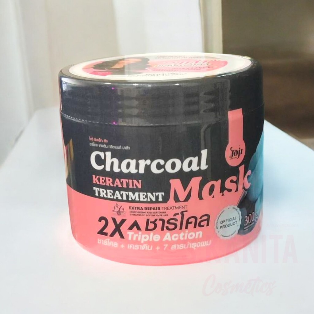 JOJI โจจิ ชาร์โคล เคราติน ทรีตเมนต์ มาส์ก หมักผม (300 กรัม) Charcoal Keratin Treatment Mask (300 G)