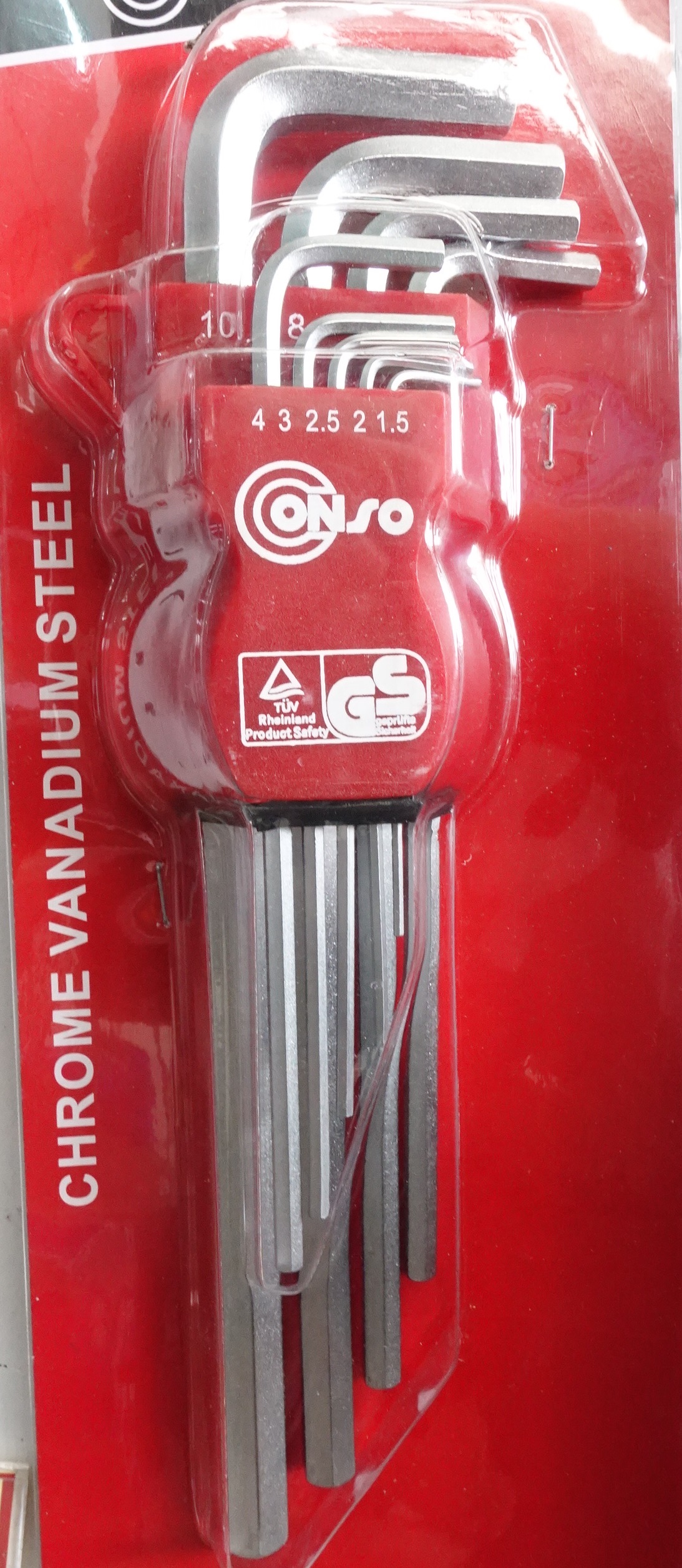 หกเหลี่ยมมิล ยาว ชุด9ตัว Conso