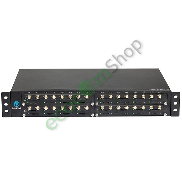 (CLEARANCE SALE) DINSTAR ECC-DWG2000G-B-32W อุปกรณ์แปลงสัญญาณมือถือ 3G เป็นระบบ VoIP ใช้ได้พร้อมกัน 32 ซิม รองรับคลื่น 2100MHz.