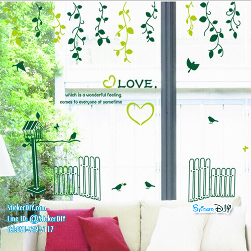 Transparent Wall Sticker สติ๊กเกอร์ติดผนัง Wonderful feeling (กว้าง130cm.xสูง115cm.)