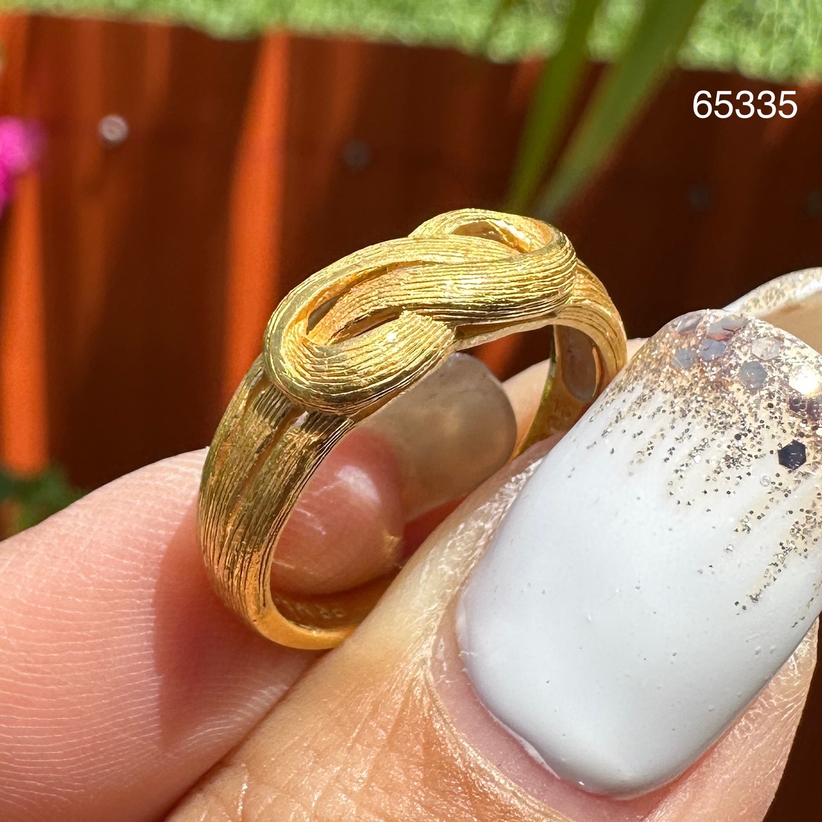 รหัส 65335 แหวน Prima Gold ทอง24K ลายเกลียวเชือก ขนาด 51.5 นน. 5.13 g