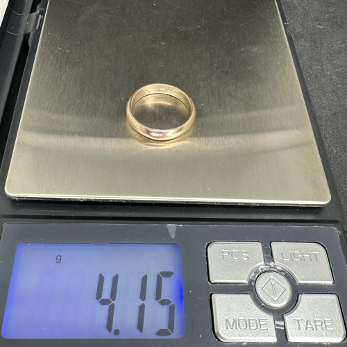 รหัส 62666 แหวน ปลอกมีด ลายเกลี้ยง นาก40 ขนาด 55 งานเก่า หลุดจำนำ สวยมาก นน. 4.15 g