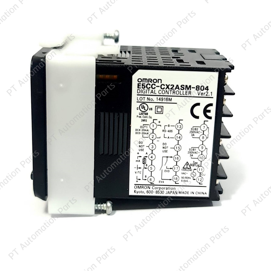 เครื่องควบคุมอุณหภูมิแบบดิจิตอล OMRON E5CC-CX2ASM-804 Digital Temperature Controller 1x Linear Current Output, 2x Auxiliary Output, 1x RS-485 Communication, 2x Event Input, 100-240VAC, Multi-Range, Size 48×48mm, Ver.2.1 E5CC Series