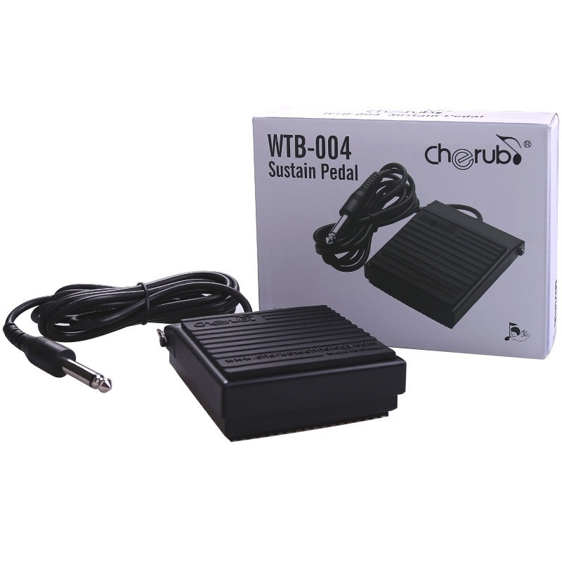 Cherub WTB-004 Sustain Pedal วัสดุแข็งแรงทนทาน - หน้าสัมผัสพื้นยางป้องกันลื่น - มีสวิทช์สลับขั้ว Polarity - สวิทช์แบบเปิด / ปิด