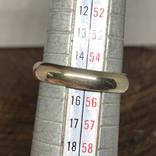 รหัส 62666 แหวน ปลอกมีด ลายเกลี้ยง นาก40 ขนาด 55 งานเก่า หลุดจำนำ สวยมาก นน. 4.15 g