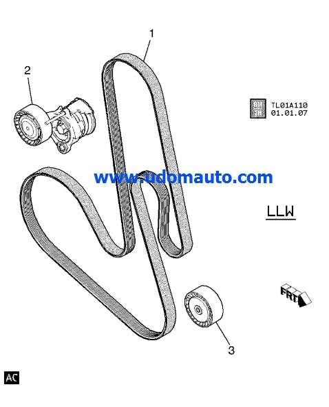 ชุดเปลี่ยนสายพานหน้าเครื่อง CAPTIVA 2.0L (ปี08-10) / Kit