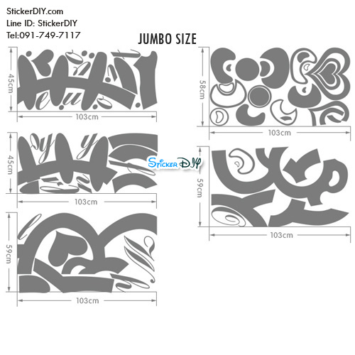 Vinly Wall Sticker สติ๊กเกอร์ติดผนัง Kitty BigFace สีชมพูเข้ม ขนาดใหญ่พิเศษ (กว้าง210cm.xสูง150cm.)