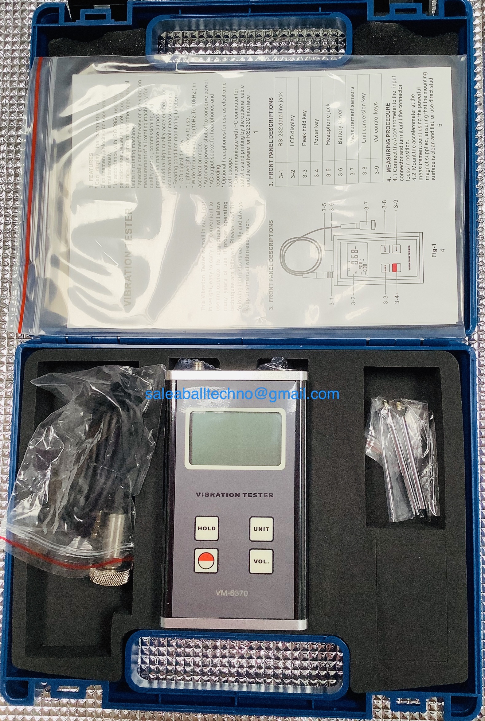 เครื่องวัดความสั่นสะเทือน Vibration Meter LANDTEK VM-6370