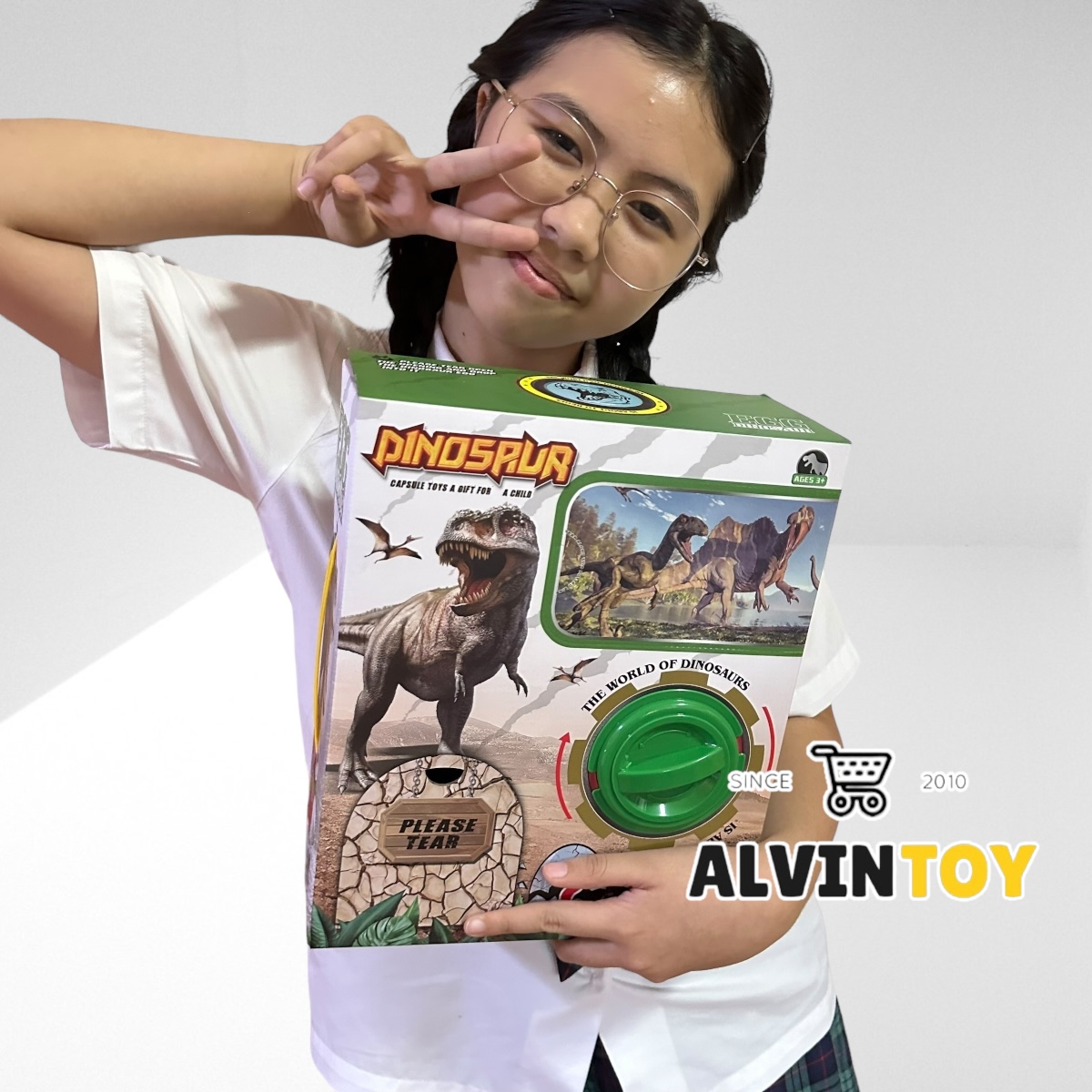 ของเล่น Gacha Dinosaur - ตู้หมุนไข่ไดโนเสาร์ กล่องใหญ่ มีไข่โดโนเสาร์ให้ในกล่อง 12 ฟอง ในไข่มีโมเดลไดโนเสาร์