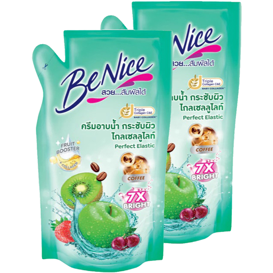 ครีมอาบน้ำ บีไนซ์ ถุง เขียว 400 มล. จำนวน 2 ถุง