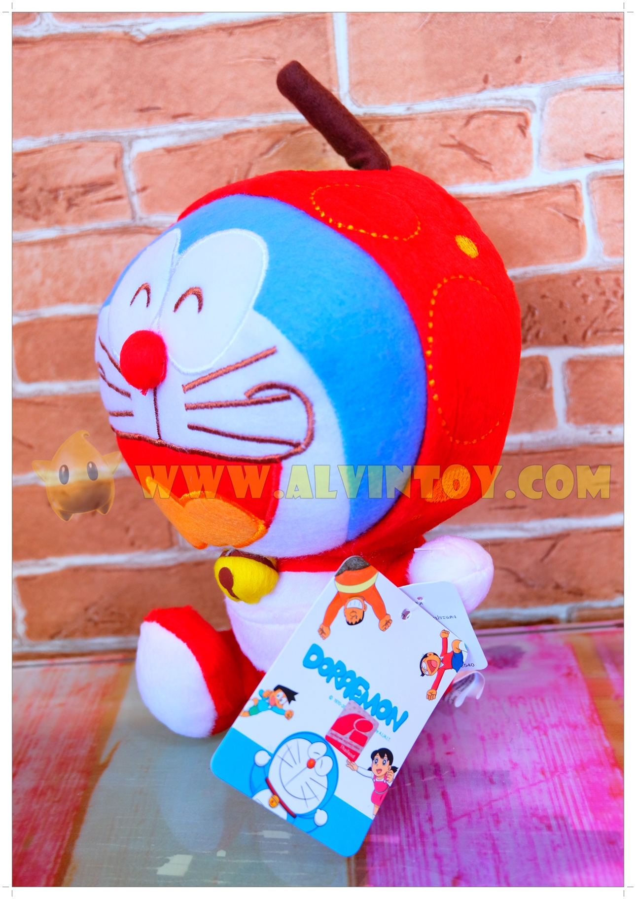 ตุ๊กตา โดราเอม่อน ชุดแอปเปิ้ล