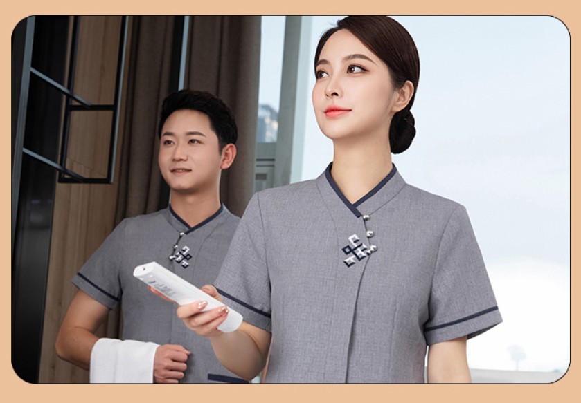 เสื้อแม่บ้าน ชุดแม่บ้าน เสื้อพนักงานทำความสะอาดห้องพักโรงแรม ชุดพนักงานทำความสะอาดโรงแรม