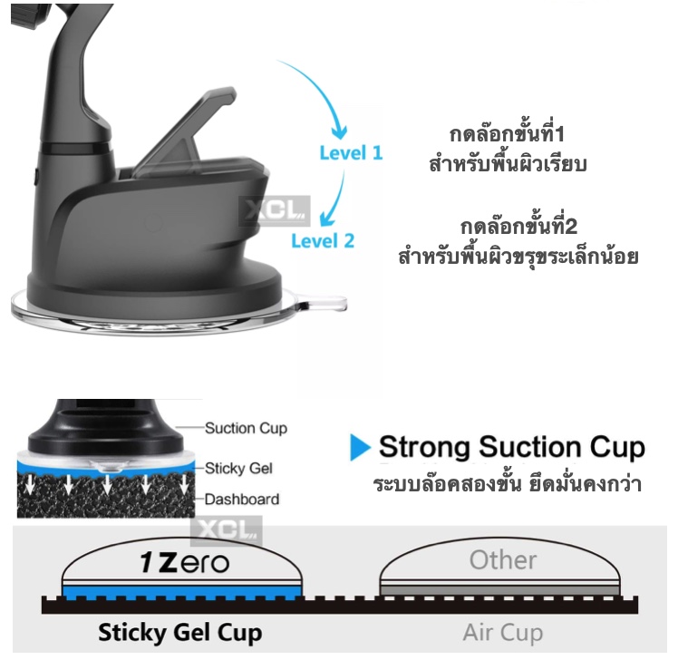 ที่วางจีพีเอสการ์มิน แบบดูดคอนโซลและกระจกได้