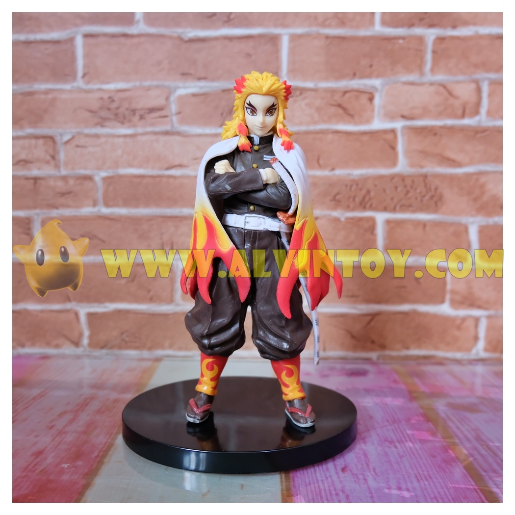 Action Figure Kimetsu no Yaiba ฟิกเกอร์ ดาบพิฆาตอสูร เร็นโกคุ เคียวจูโร่ ขนาดความสูง 16 ซม. มีฐาน งานสวย