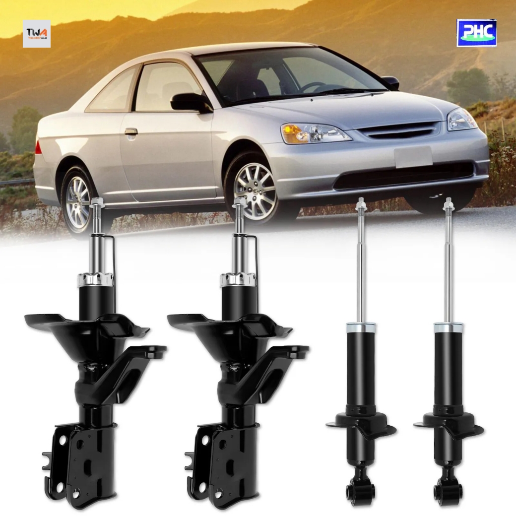 Valco โช๊คอัพ (4 ต้น) แกน 25มิล ฮอนด้าซีวิค ไดแมนชั่น ปี01-05 Honda Civic Dimension ทุกรุ่น โช๊คอัพแก๊ส