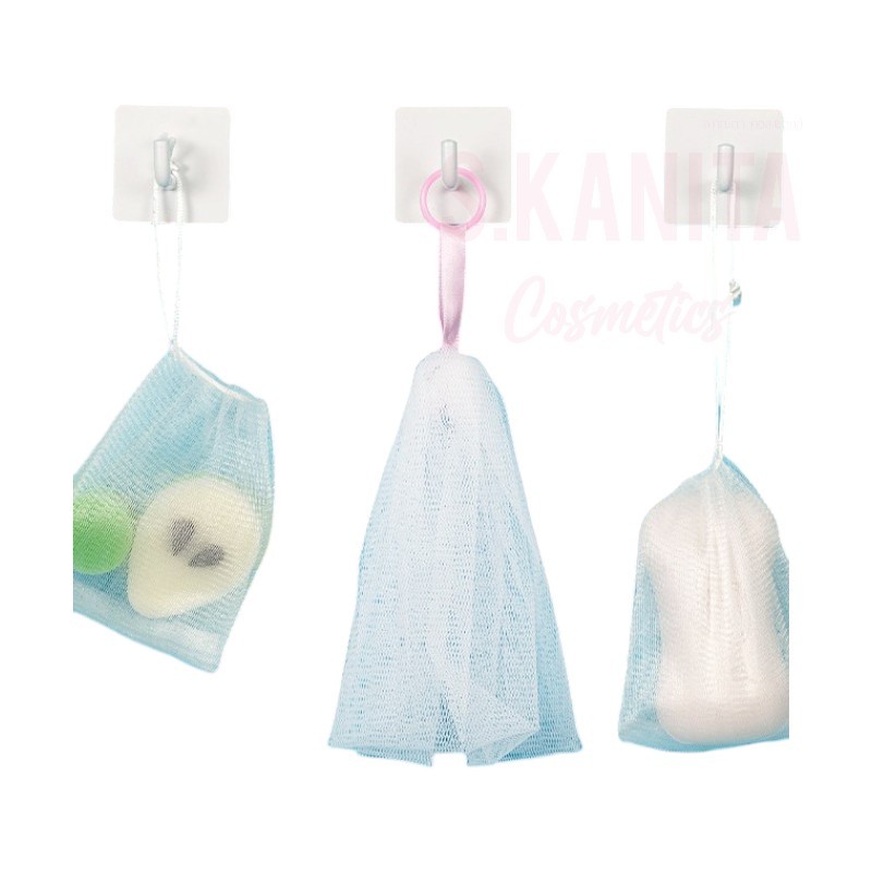 ถุงตาข่ายใส่สบู่ ตีฟอง แพ็ค 2 ชิ้น (ขนาด 9x11cm) mesh bag foam 2 pieces (size 9x11cm)