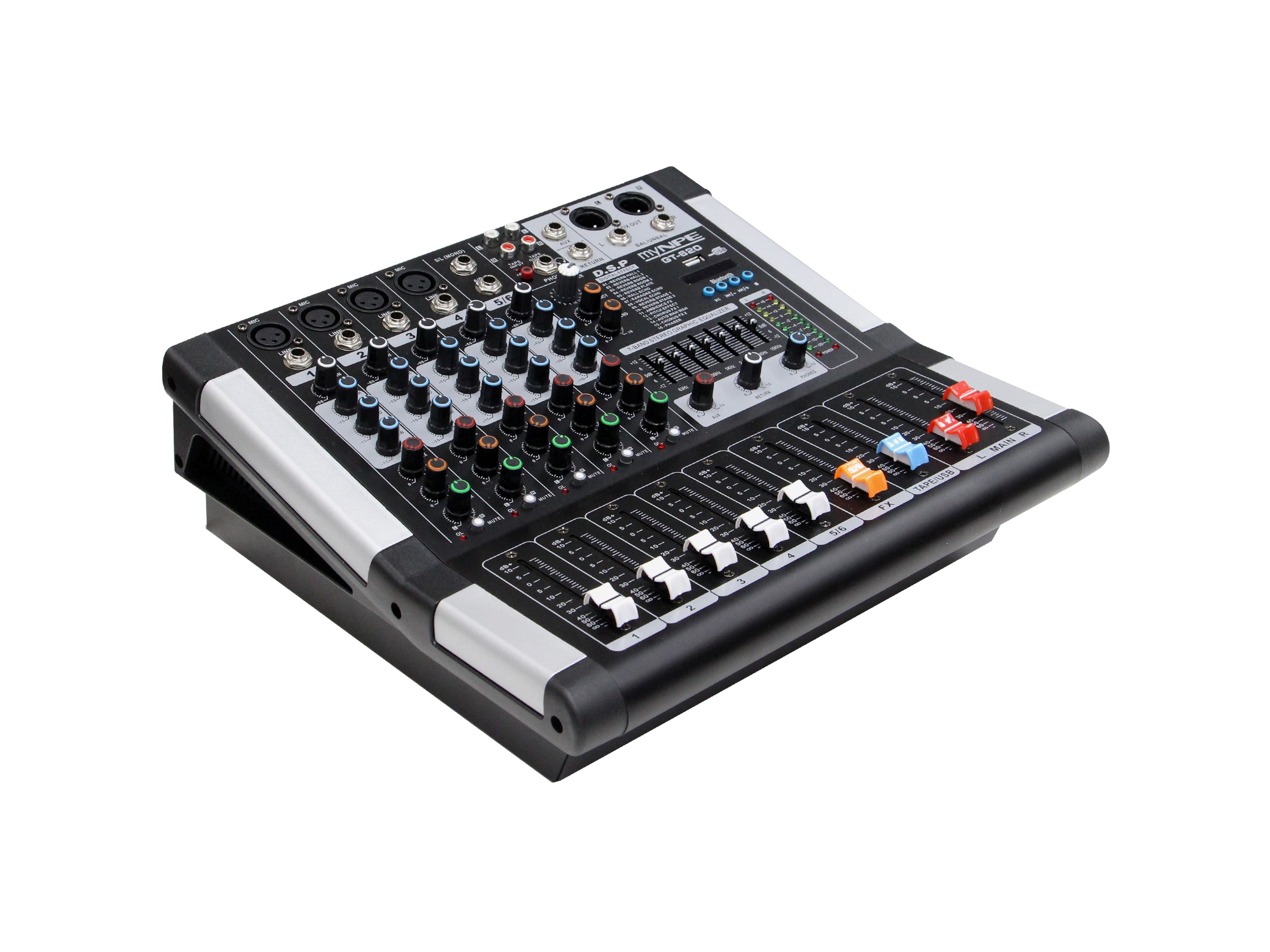 NPE GT-620 *ของแท้รับประกัน 1ปี* เพาเวอร์มิกเซอร์ 2 x100W, 4 Mono, 1 Stereo เอฟเฟก DSP,รองรับ MP3 / Bluetooth