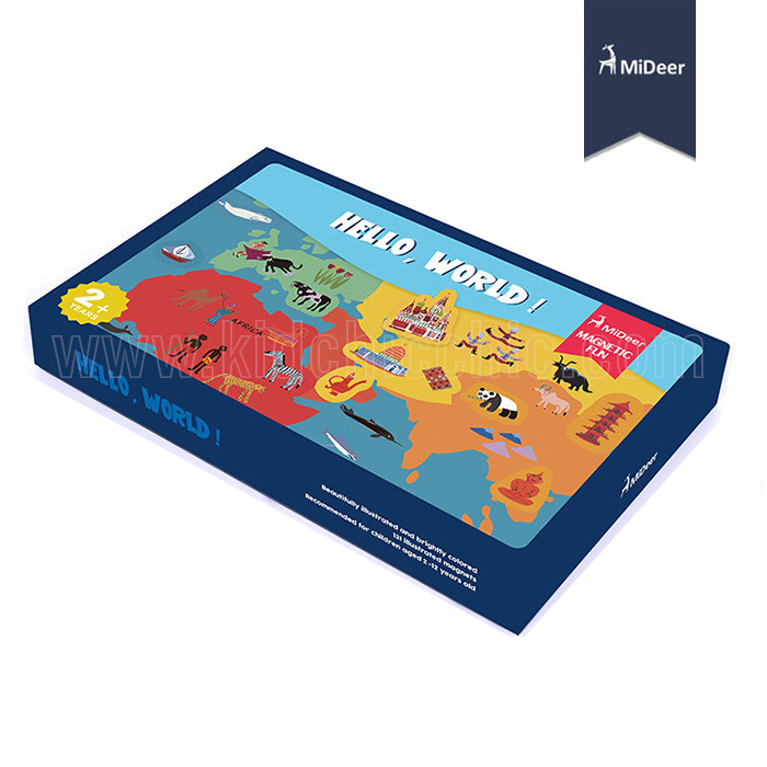 สนุกเรียนรู้แผนที่โลก Hello World (งานแม่เหล็ก)