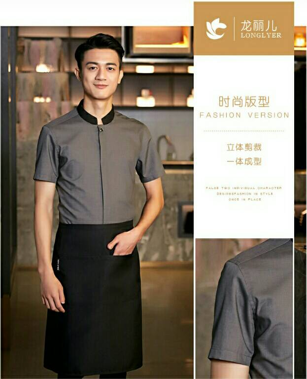 ชุดพนักงานร้านชาบูชิ ชุดพนักงานร้านอาหาร ชุดพนักงานต้อนรับ