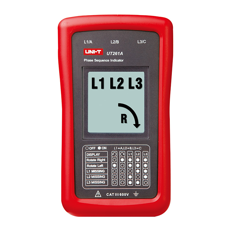 UT261A Phase Sequence and Motor Rotation Indicators