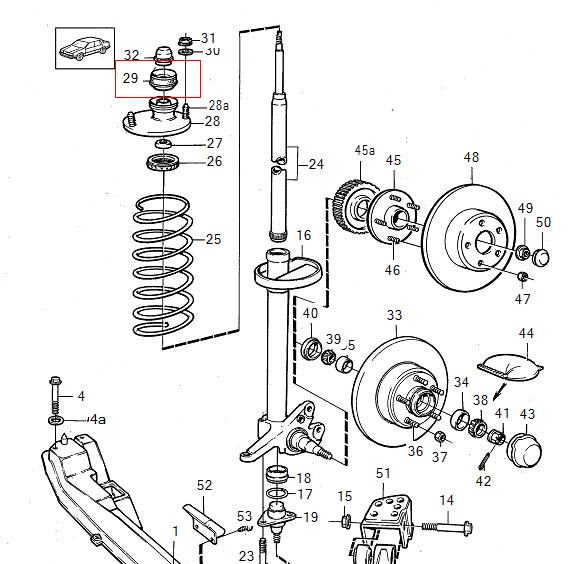 ยางรองเบ้าโช๊คอัพหน้า VOLVO 740, 940 / 1273745