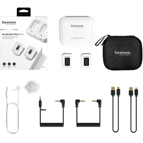 Saramonic Blink 500 Pro B1W - By Muzic Craft - ไมค์ไร้สายสัญญาณดิจิตอล 2.4 GHz., 1ตัวรับ / 1 ตัวส่ง, สัญญาณไกล100 ม., รองรับกล้องและมือถือ รับประกัน 1 ปีเต็ม