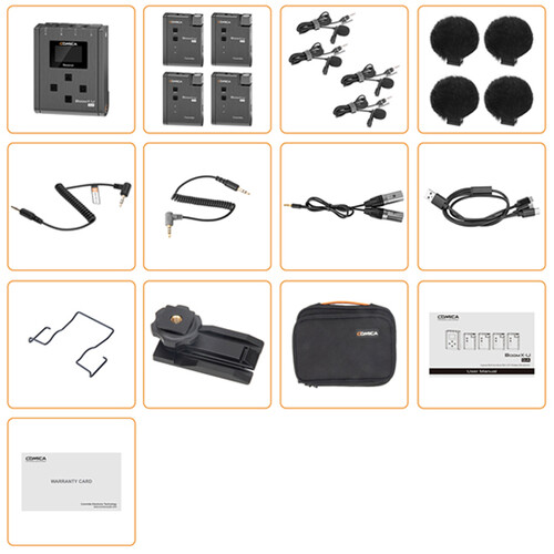 Comica BoomX-U QUA *ของแท้รับประกัน 2ปี* ไมโครโฟนไร้สาย 4-Person Wireless Microphone System for Mirrorless/DSLR Cameras