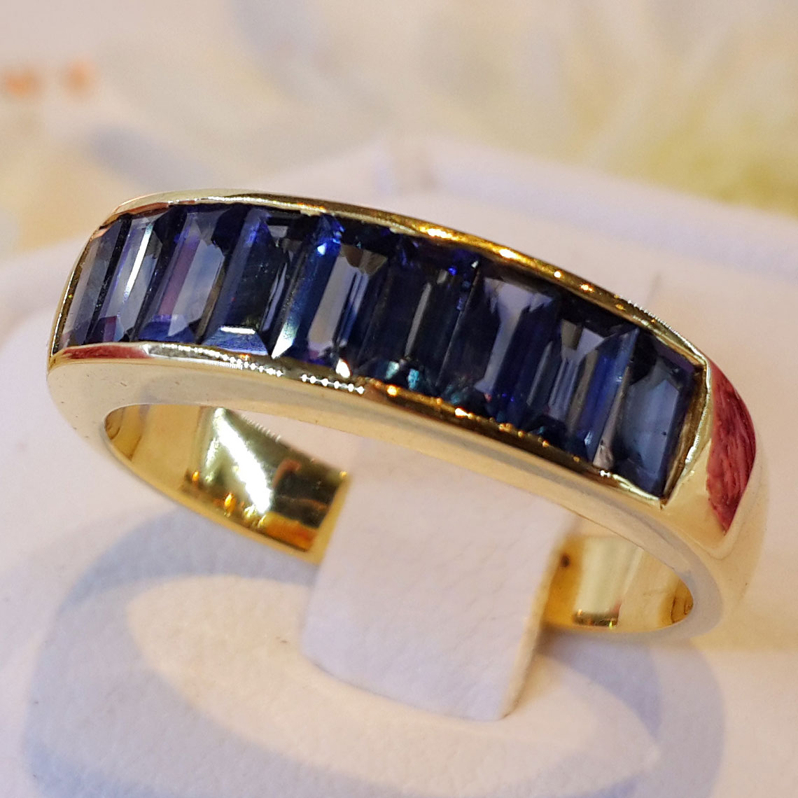 แหวนไพลินBlue Sapphire ปอกมีดทรงสวย