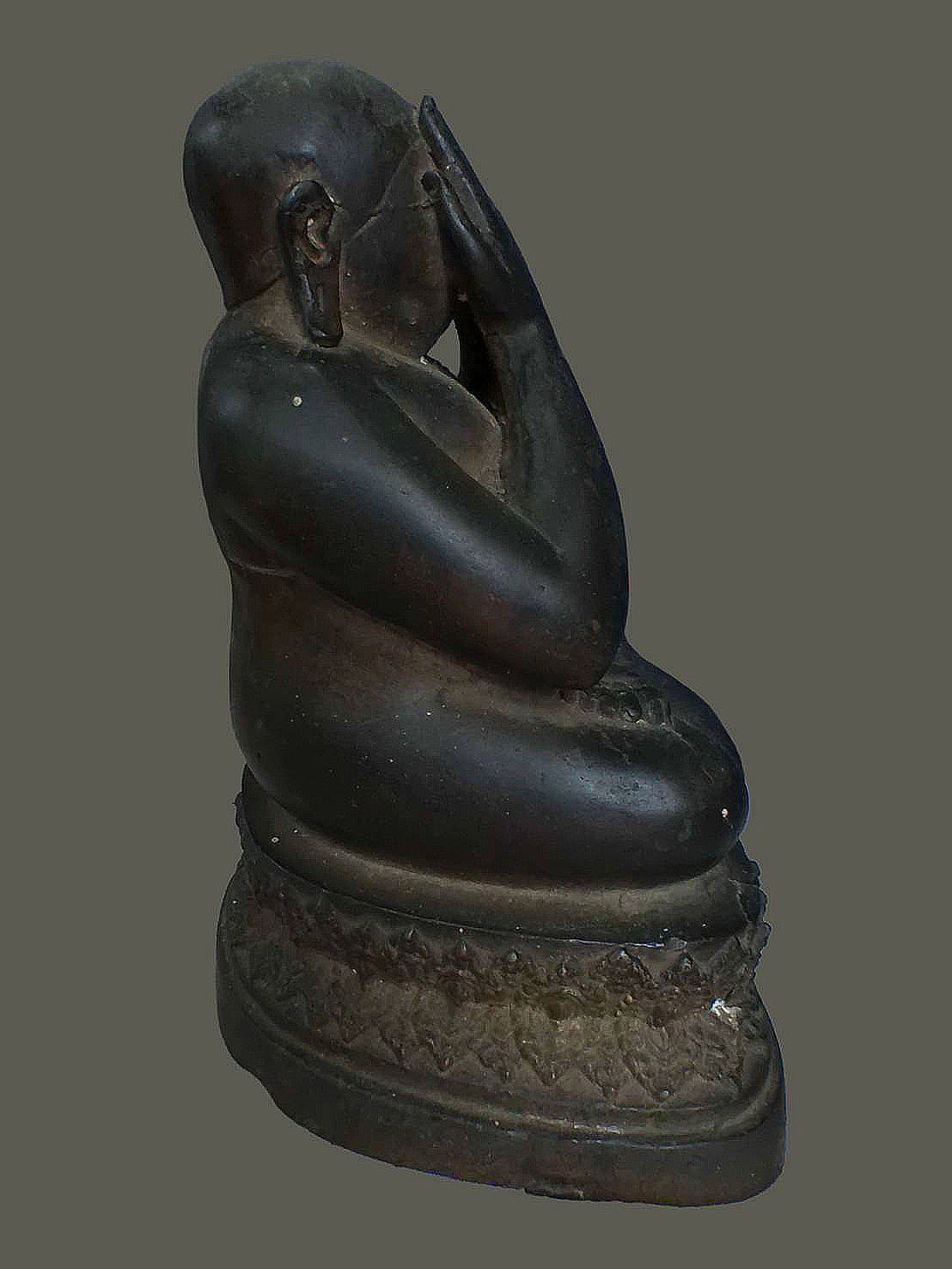 พระบูชาพระปิดตา มหาลาภรวยไม่เลิก วัดปรกฯ อ.อัมพวา จ.สมุทรสงคราม ปี2537 เนื้อทองเหลือง ขนาดสูง 8 นิ้ว กว้าง 6 นิ้ว