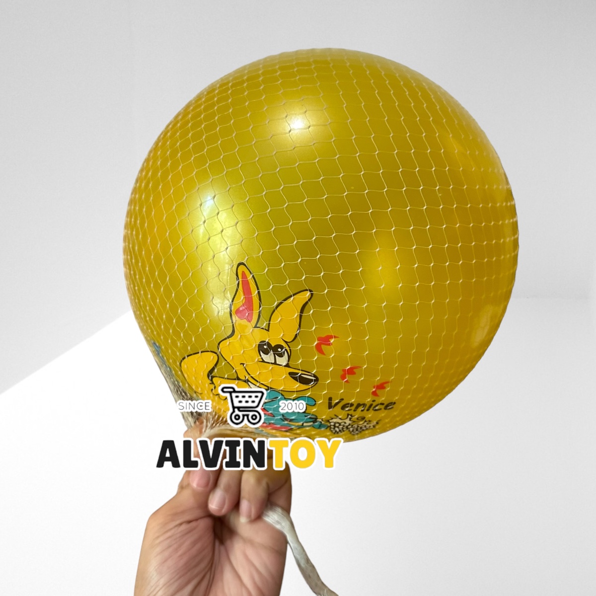 ลูกบอลยางนิ่ม เด้งดึ่ง พร้อมตาข่าย ขนาด 25 ซม. ลูกบอล ลูกบอลนิ่ม บอลยาง ส่งเร็ว พร้อมส่งจากกทม.