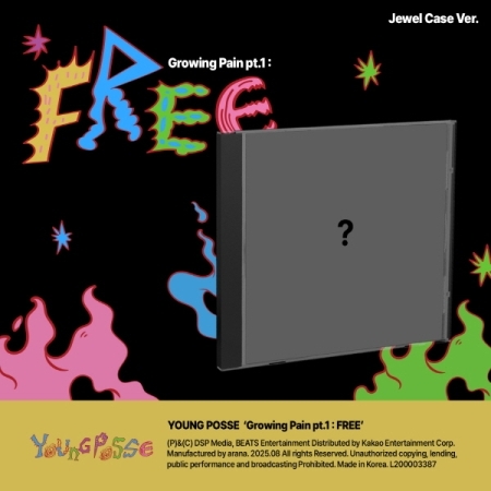 ( Pre-Order ) YOUNG POSSE EP Album [Growing Pain pt.1 : FREE] Jewel Case ver * มี Poster พับในกล่อง * วางจำหน่าย 14 / 8 / 2025