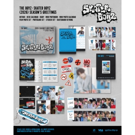 ( Pre-Order ) THE BOYZ SEASON'S GREETINGS 2026 [THE BOYZ : SKATER BOYZ] ** สั่งเกิน 1 ชิ้นบวกค่าส่งเพิ่มชิ้นละ 20 บาท เนื่องจากสินค้าหนัก ** จำนวนจำกัด ** วางจำหน่าย 29 / 12 / 2025
