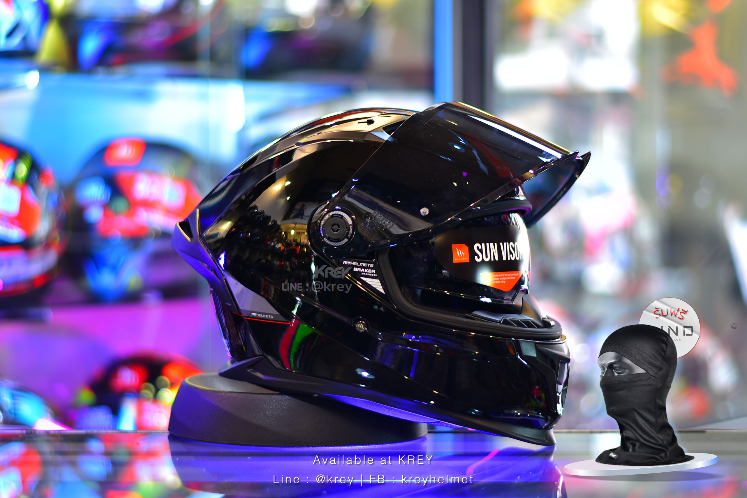 MT model BRAKER SV SOLID GLOSSY BLACK