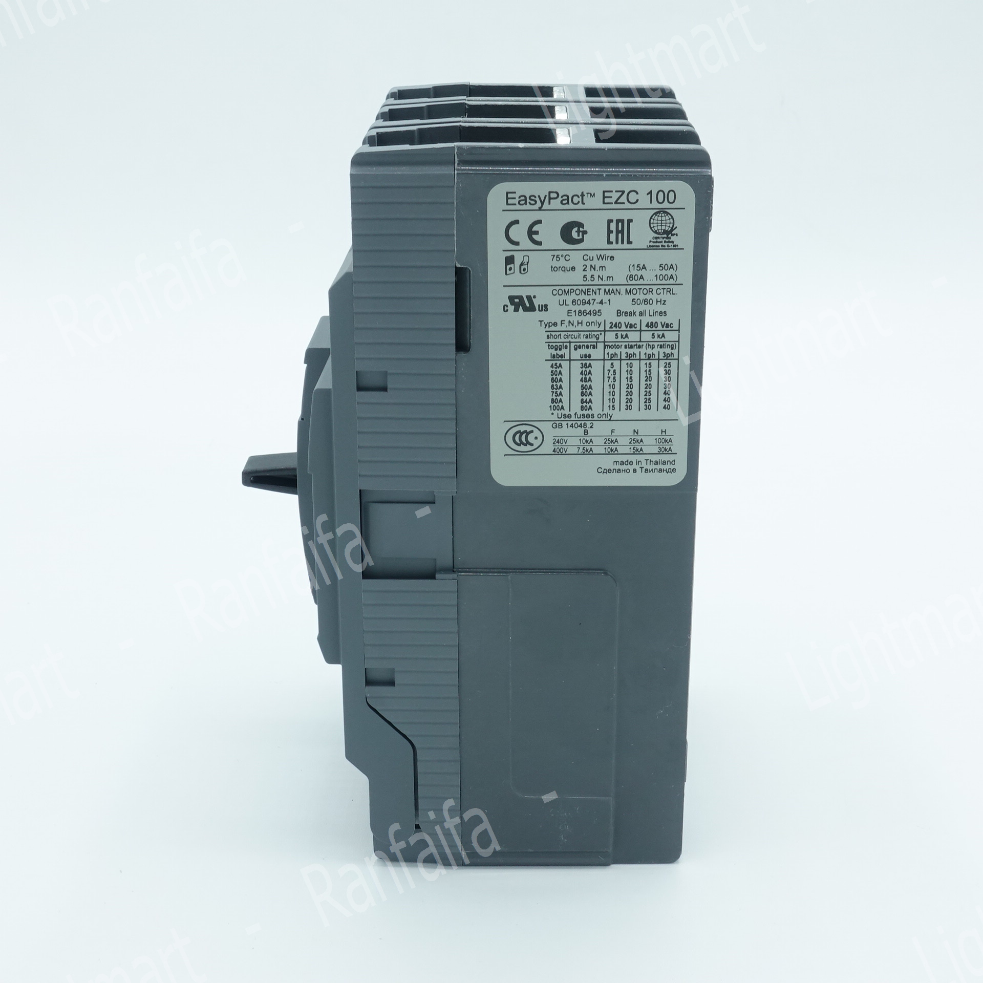 เมนเบรกเกอร์ 3P EZC100N (15kA) Schneider