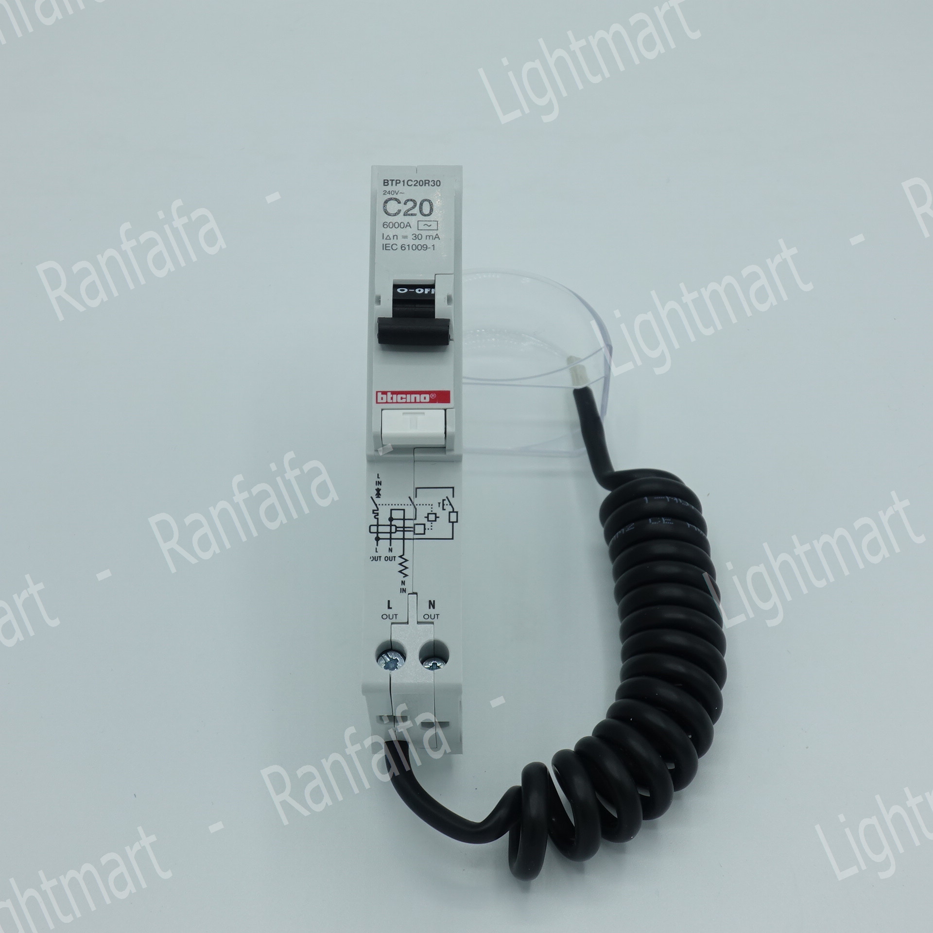 ลูกเบรกเกอร์ย่อย 1P กันไฟดูด (RCBO) 16-32A 30mA Bt-Plug (PRO)